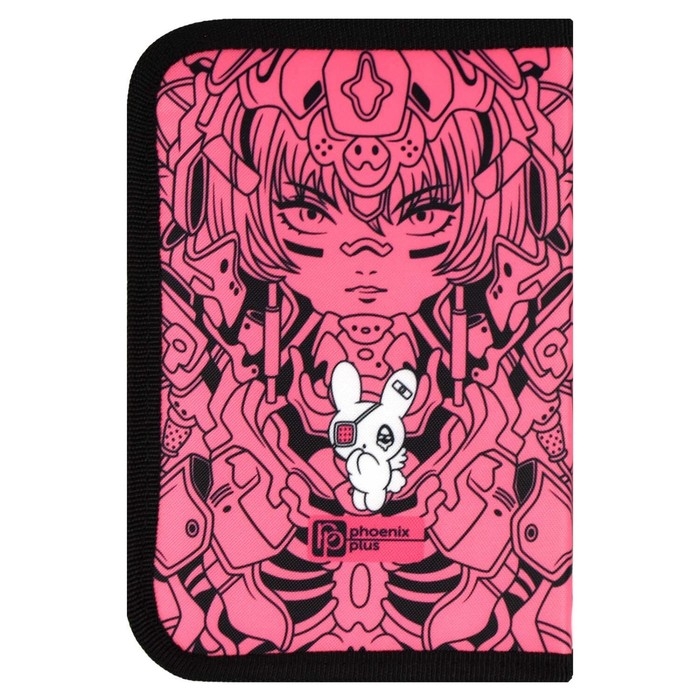 Пенал 1 секция, 133 х 200 х 35 мм, текстильный, Феникс Пенал 1 секция, 133 х 200 х 35 мм, текстильный, Феникс "Розовая девушка"