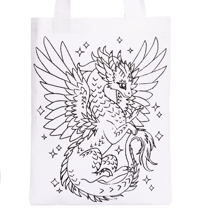 Сумка-шопер, раскраска «Дракон, фэнтези» Сумка-шопер, раскраска «Дракон, фэнтези»