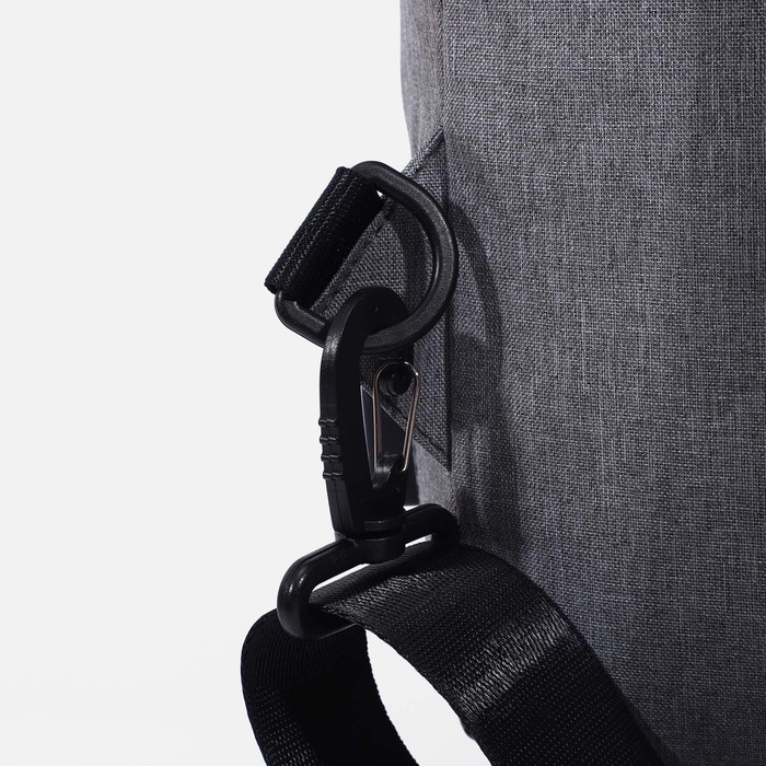 Сумка-слинг мужская из текстиля, с USB, цвет серый Сумка-слинг мужская из текстиля, с USB, цвет серый