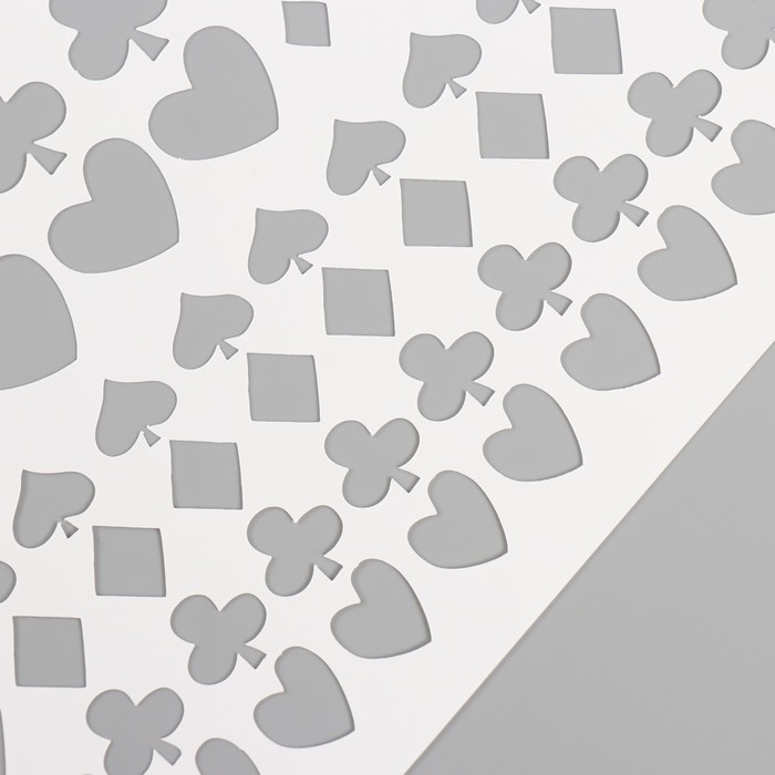 Трафарет пластиковый Трафарет пластиковый "Карточные масти", 16х24 см