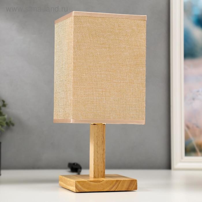 Лампа настольная 16226/1BG Е27 40Вт светлое дерево-бежевый 14х14х32,5 см RISALUX