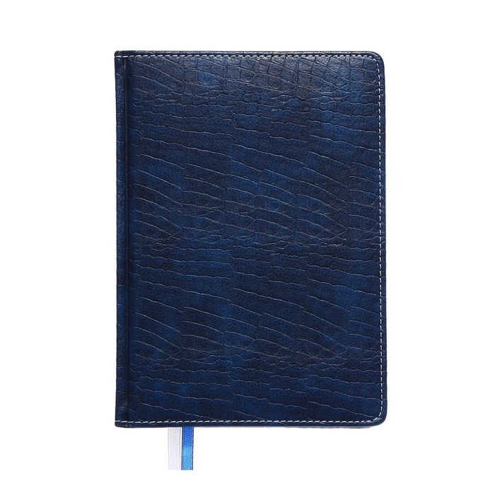 Ежедневник недатированный A5 160 листов Attomex.Croco, твёрдая обложка из искусственной кожи с поролоном, 2 ляссе, блок 70 г/м2, синий Ежедневник недатированный A5 160 листов Attomex.Croco, твёрдая обложка из искусственной кожи с поролоном, 2 ляссе, блок 70 г/м2, синий