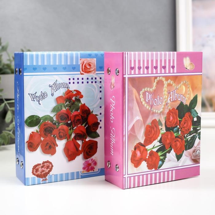 Фотоальбом на 96 фото 10х15 см Фотоальбом на 96 фото 10х15 см "Цветочное сердце" МИКС 16,5х12,5х4,5 см
