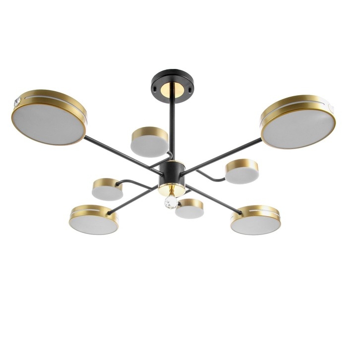 Люстра Люстра "Ласера" 8хLED 144Вт 3000-6000К черно-золотой 75х75х48 см BayerLux