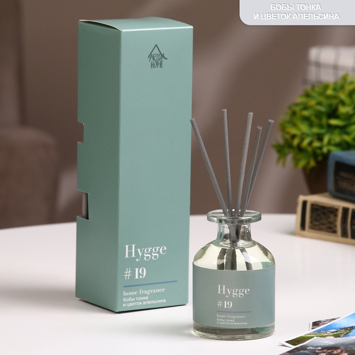 Диффузор ароматический Hygge #19 Бобы тонка и цветок апельсина 100 мл Диффузор ароматический Hygge #19 Бобы тонка и цветок апельсина 100 мл