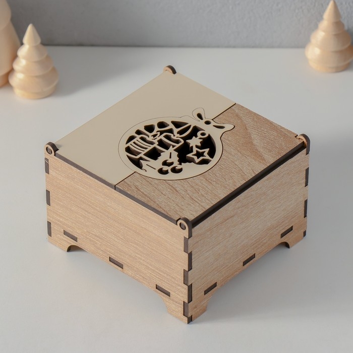 Шкатулка комбинированная  Шкатулка комбинированная "Шарик" 10,5х10х7 см