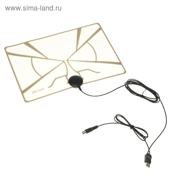 Антенна  Антенна "РЭМО" BAS-5324-DX, комнатная, активная, 33 дБи, 5В, DVB-T2, цифровая