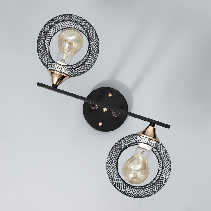 Люстра Люстра "Эстэт" 2хЕ27 40Вт черный 36х36х23,5см BayerLux