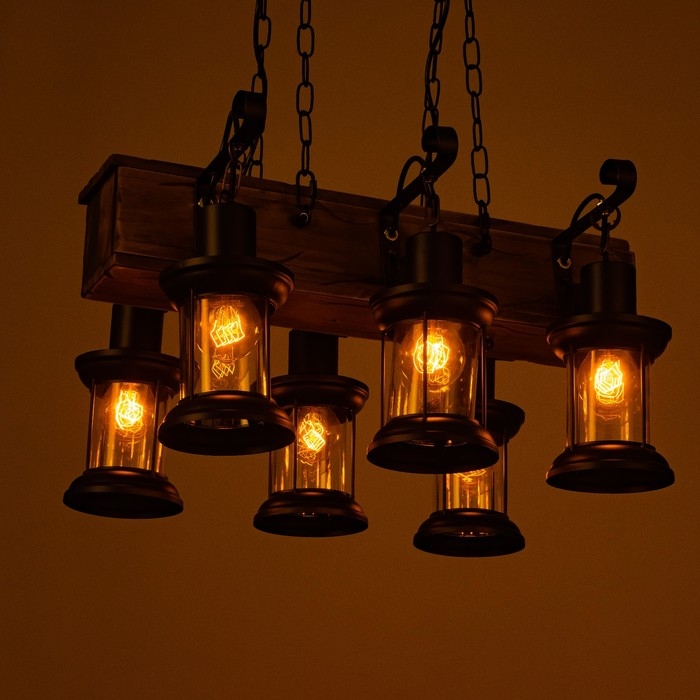 Люстра Люстра "Айварс" 6хЕ27 40Вт черный 55х100 см