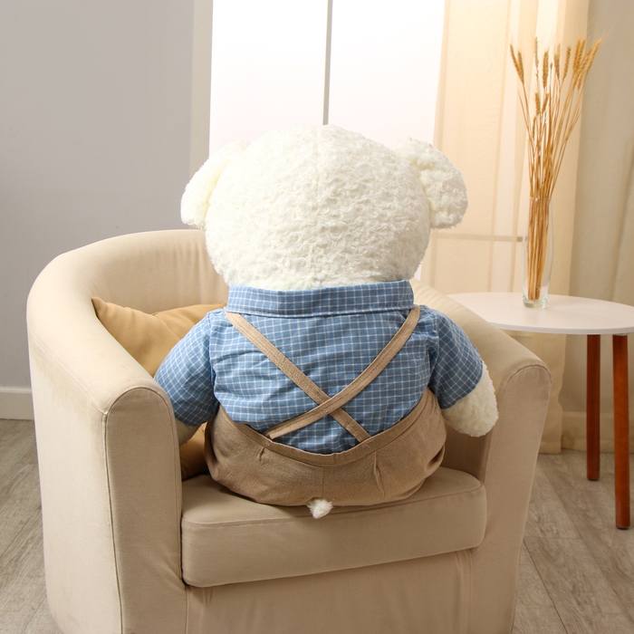 Мягкая игрушка «Медведь», в голубой рубашке, 100 см Мягкая игрушка «Медведь», в голубой рубашке, 100 см