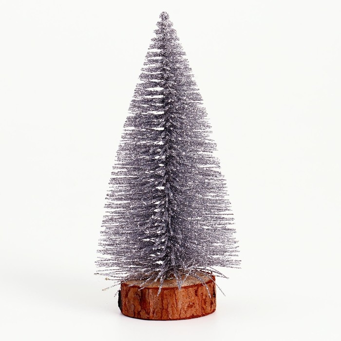 Новогодний декор «Ёлка в серебристом цвете с блёстками», 8 × 8 × 15 см Новогодний декор «Ёлка в серебристом цвете с блёстками», 8 × 8 × 15 см