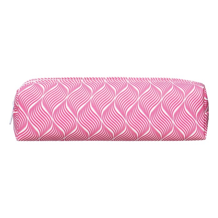 Пенал школьный на молнии Пенал школьный на молнии "Волны" Calligrata, розовый