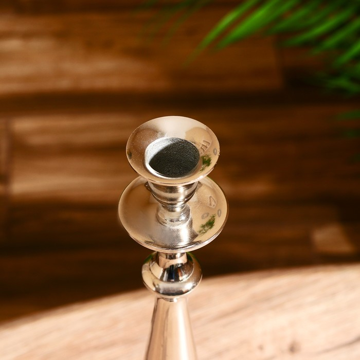 Подсвечник алюминий Подсвечник алюминий "Салют" на 1 свечу 11х11х34 см