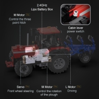 Конструктор «Техно. Фермерский трактор с косилкой», радиоуправляемый, 1675 деталей