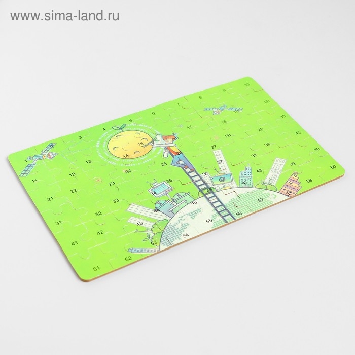 Пазл по цифрам «Динозавры», 60 шт., 8х12,5х4 см Пазл по цифрам «Динозавры», 60 шт., 8х12,5х4 см