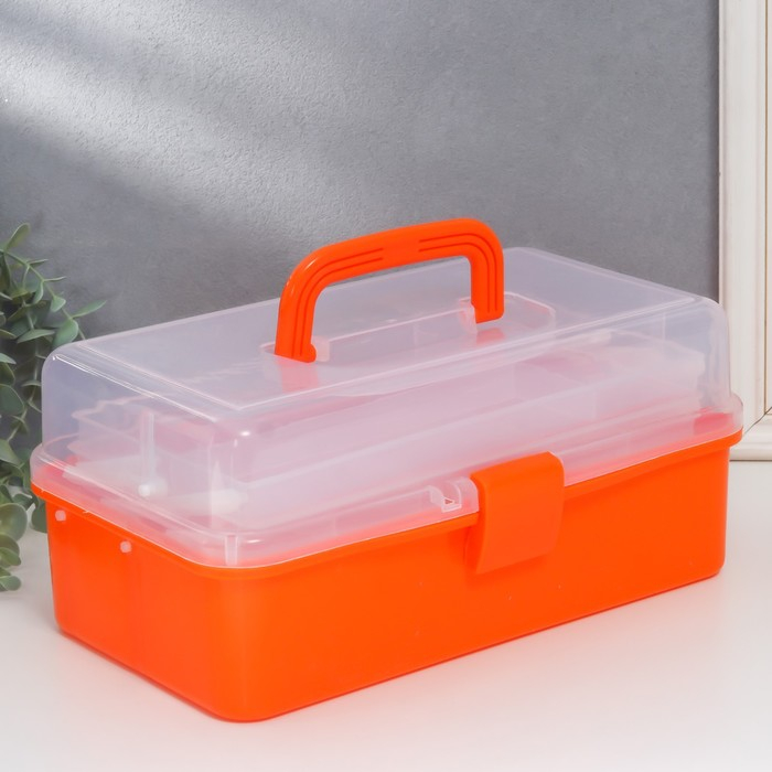 Шкатулка пластик для мелочей Шкатулка пластик для мелочей "Ящичек" МИКС выдвижные ярусы 14,3х33х19,5 см