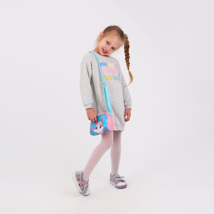 Сумка детская для девочки «Серый котик» из эко-кожи, на ремешке, 15х12х3 см Сумка детская для девочки «Серый котик» из эко-кожи, на ремешке, 15х12х3 см