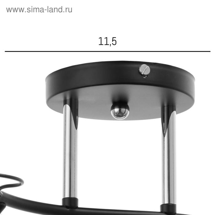 Люстра ГАЛЛОП 890521 2х60Вт Е27 черный/матовый белый с черным рисунком