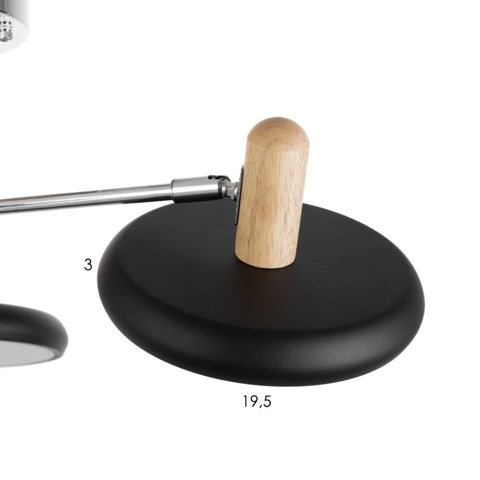 Люстра Люстра "Джулия" 3хLED 72Вт 3000-6000К черно-хромовый 62х62х22 см