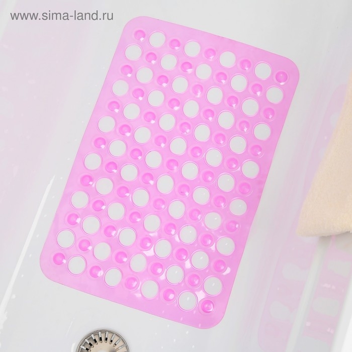 Коврик противоскользящий в ванну на присосках Доляна «Попурри», 31×48 см, цвет МИКС Коврик противоскользящий в ванну на присосках Доляна «Попурри», 31×48 см, цвет МИКС