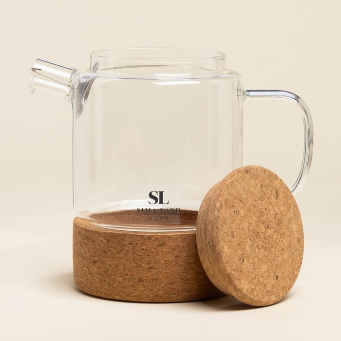 Чайник заварочный на пробковой подставке с крышкой Чайник заварочный на пробковой подставке с крышкой "Алькорноке" 600 мл, 17х10х15 см