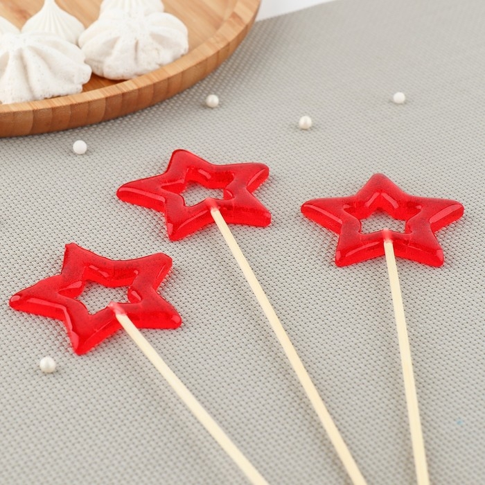 Силиконовый молд для леденцов и шоколада «Звезды», цвет прозрачный Силиконовый молд для леденцов и шоколада «Звезды», цвет прозрачный