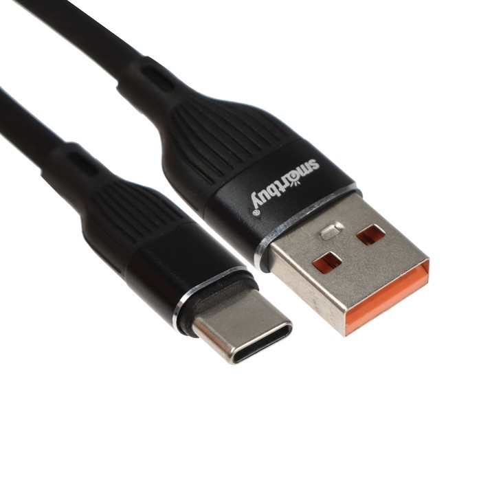 Кабель Smartbuy S72, Type-C - USB, 3 А, 1 м, зарядка + передача данных, черный Кабель Smartbuy S72, Type-C - USB, 3 А, 1 м, зарядка + передача данных, черный