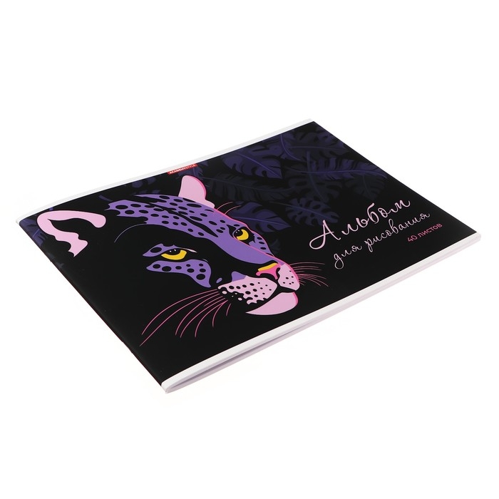 Альбом для рисования, А4 40 листов, на скрепке Альбом для рисования, А4 40 листов, на скрепке "Лео", обложка мелованный картон, софт-тач лам, блок 100г/м²