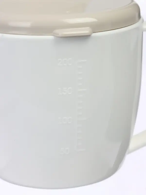 Поильник с ручками, белый/ бежевый