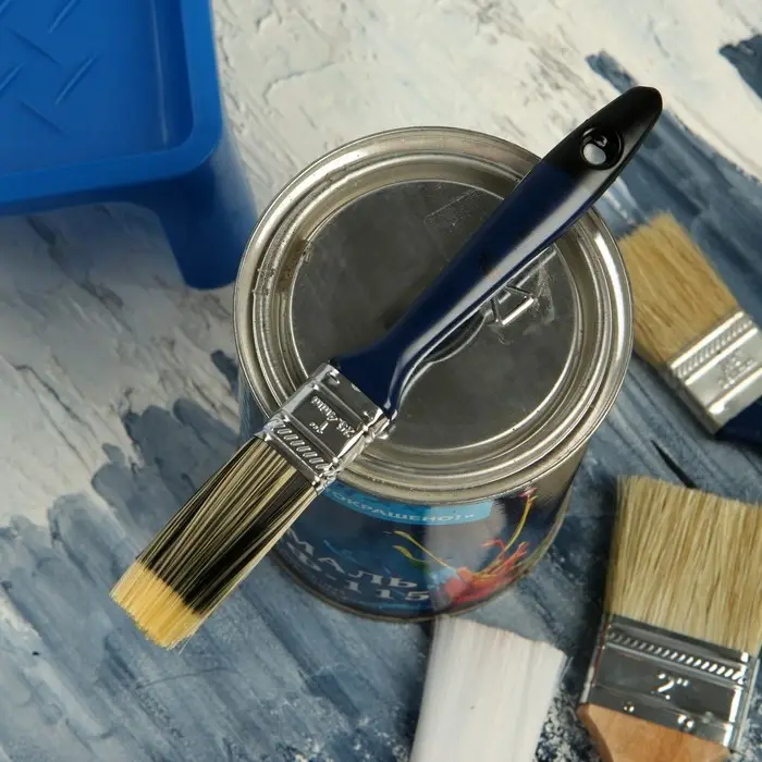 Кисть плоская ТУНДРА, искусственная щетина, пластиковая рукоятка, 1 Кисть плоская ТУНДРА, искусственная щетина, пластиковая рукоятка, 1", 25 мм