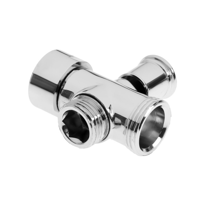 Дивертор ZEIN Z745, для смесителя, корпус цинк, круглая гайка, переключатель латунь, хром Дивертор ZEIN Z745, для смесителя, корпус цинк, круглая гайка, переключатель латунь, хром