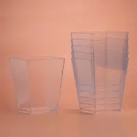 Форма пластиковая одноразовая для фуршета «Квадрат», 150 мл, прозрачная