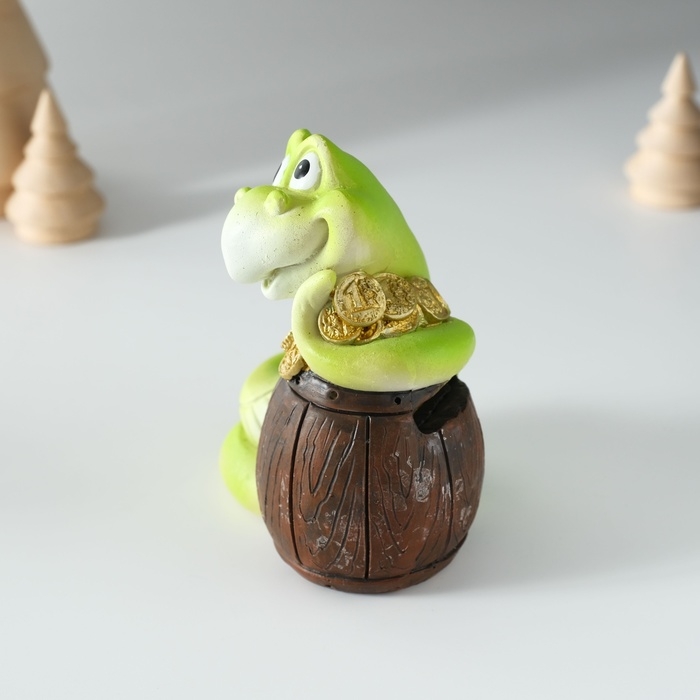 Копилка полистоун Копилка полистоун "Змейка с богатствами" МИКС 8,5х6х10,5 см