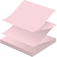 Стикеры Z-сложения ATTACHE с клеев.краем Z-блок 76х76 розовый 100л