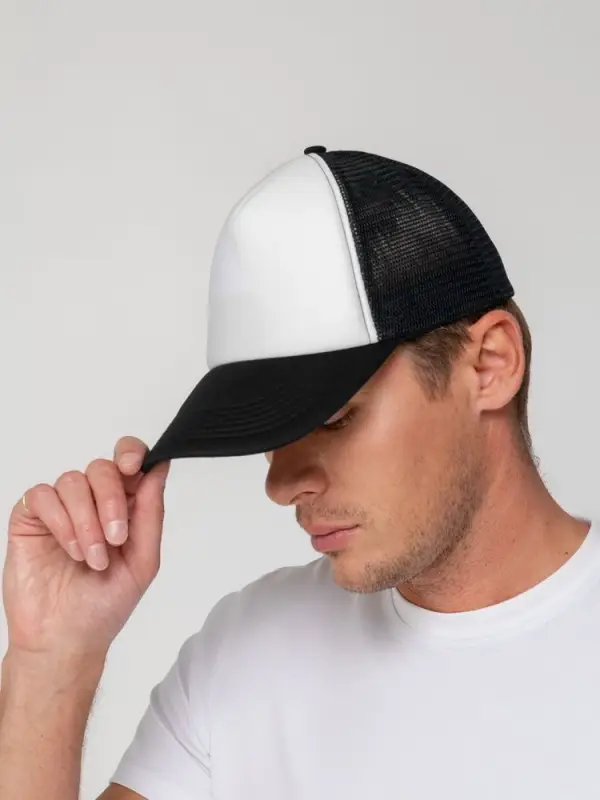 Бейсболка Sunbreaker, черная с белым Бейсболка Sunbreaker, черная с белым