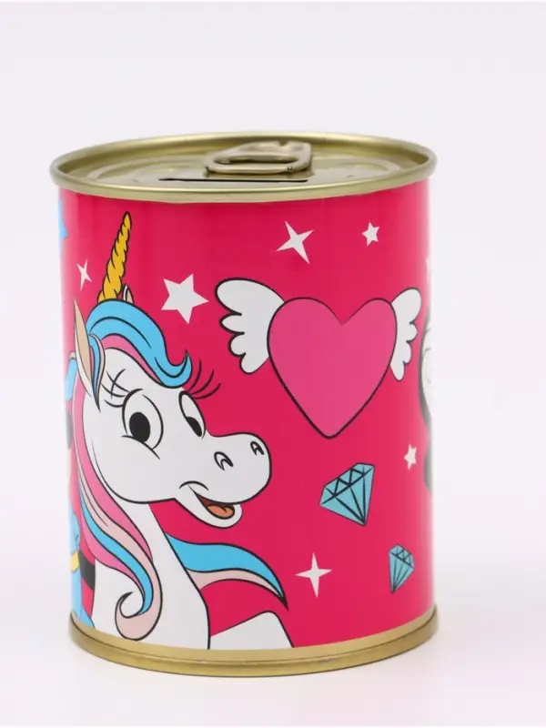 Копилка металлическая, 9.5 см &times; 7.5 см &times; 7.5 см