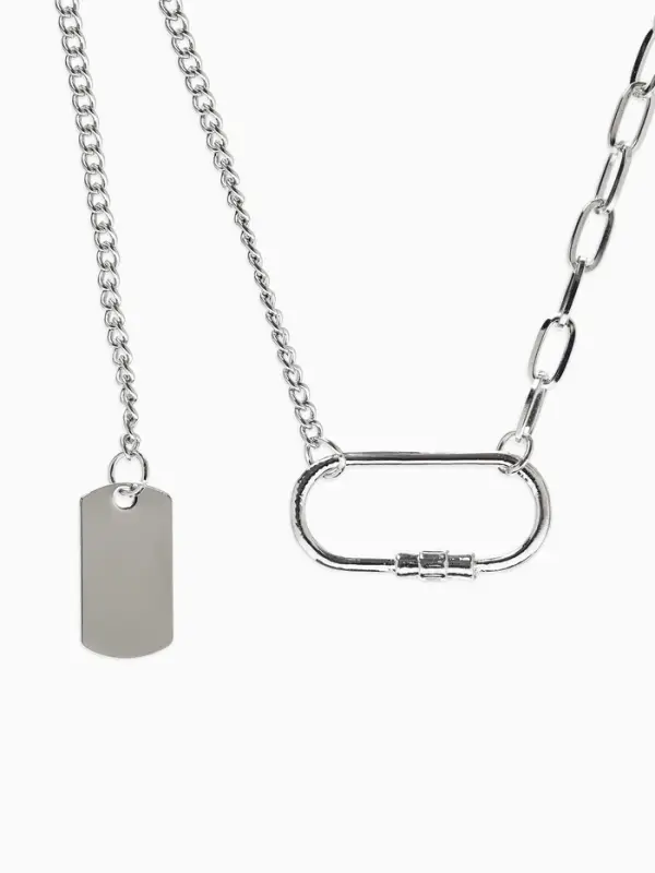 Цепь &laquo;Карабин&raquo;, L=40 см, цвет серебро