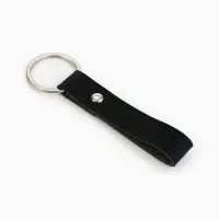 Брелок из искусственной кожи, цвет черный, 9х2 см