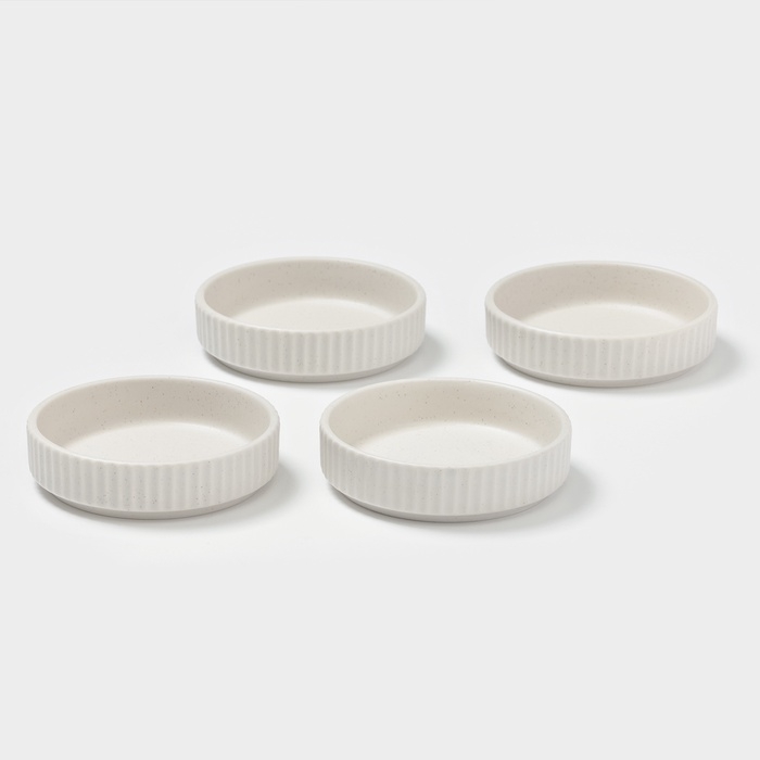 Набор соусников Magistro Jarwah Набор соусников Magistro Jarwah "Lausanne", 100 мл, 9,5х2,4 см, 4 шт, белый