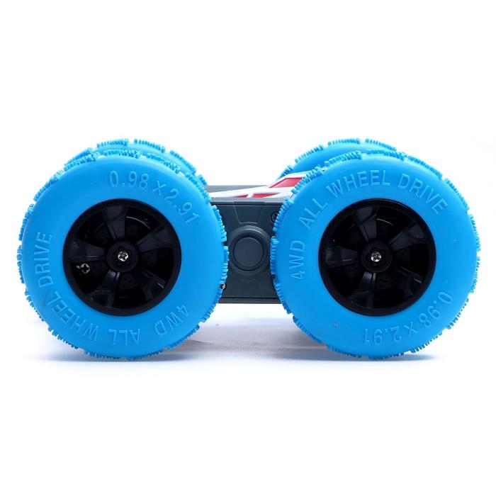 Машина-перевёртыш радиоуправляемая «Трюкач», работает от аккумулятора, цвет синий Машина-перевёртыш радиоуправляемая «Трюкач», работает от аккумулятора, цвет синий