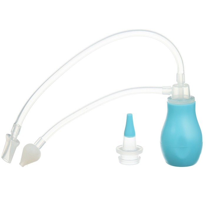 Детский назальный аспиратор с 2-мя сменными насадками, в контейнере, цвет голубой Детский назальный аспиратор с 2-мя сменными насадками, в контейнере, цвет голубой