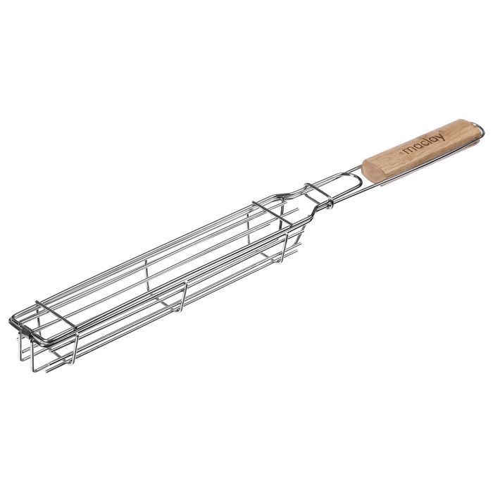 Решётка - гриль для овощей maclay, 27x5 см, хромированная сталь, для мангала Решётка - гриль для овощей maclay, 27x5 см, хромированная сталь, для мангала