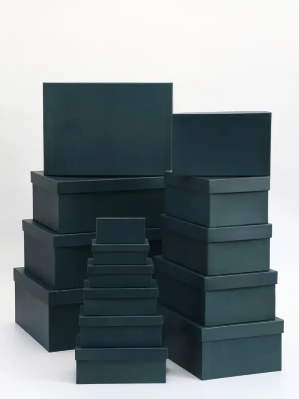 Набор подарочных коробок 15 в 1 &laquo;Темно-зелёный&raquo; 47.5&times;36&times;17.5 - 13&times;8&times;4.5 см