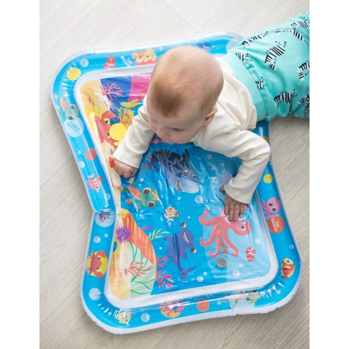 Акваковрик надувной развивающий водный коврик «Морские жители», 65x50 см, Крошка Я Акваковрик надувной развивающий водный коврик «Морские жители», 65x50 см, Крошка Я