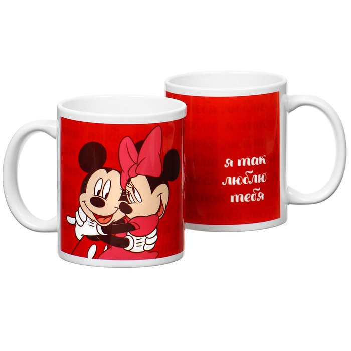 Набор парных кружек, 320 мл Набор парных кружек, 320 мл "Я так люблю тебя", Микки и друзья