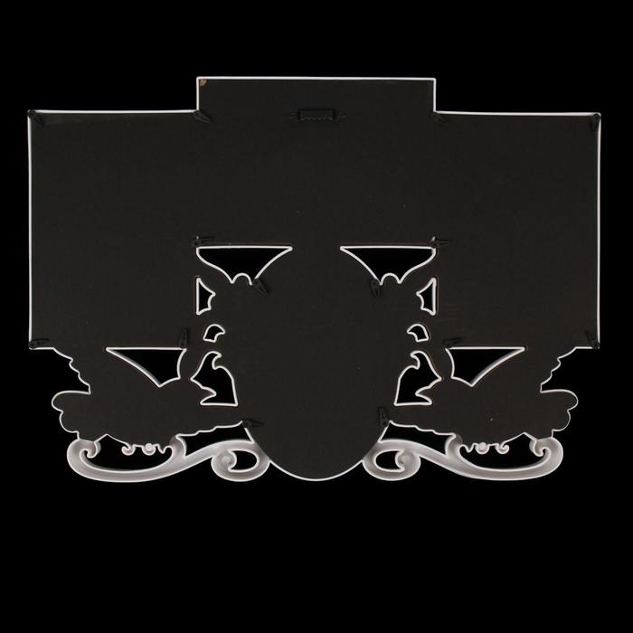 Фоторамка пластик на 4 фото 10х15 см "Голуби" белая 29х42,5 см