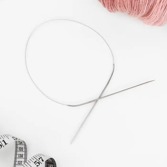Спицы круговые, для вязания, с металлическим тросом, d=2.5 мм, 14/60 см Спицы круговые, для вязания, с металлическим тросом, d=2.5 мм, 14/60 см
