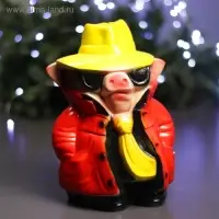 Копилка "Поросенок детектив" 27х18х16см гипс Копилка "Поросенок детектив" 27х18х16см гипс