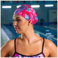 Шапочка для плавания взрослая ONLYTOP Swim &laquo;Фламинго&raquo;, тканевая, обхват 54-60 см