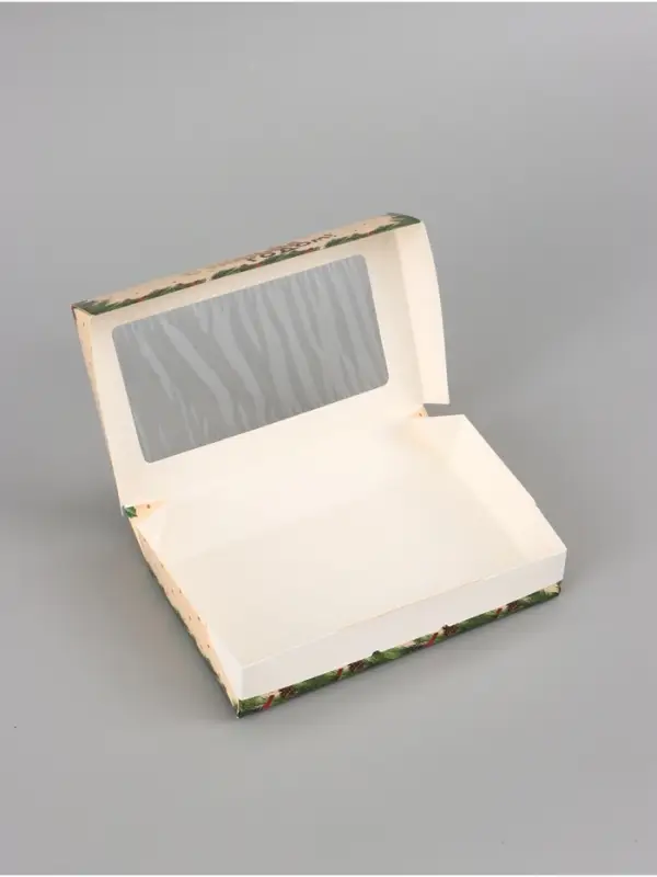 Коробка новогодняя складная &laquo;Праздничное настроение&raquo;, 20&times;12&times;4 см с окном